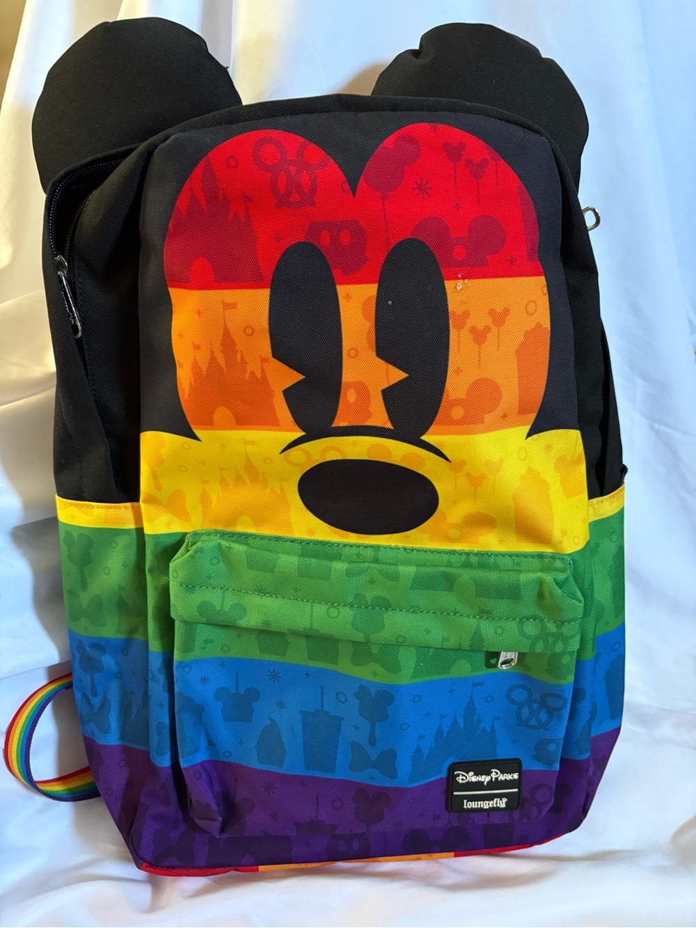 Disney Parks Loungefly Rainbow Mickey Ear Backpack - Multicolor